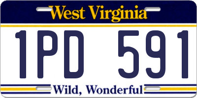WV license plate 1PD591