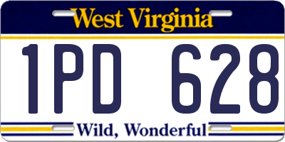 WV license plate 1PD628