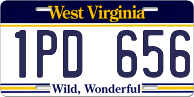 WV license plate 1PD656