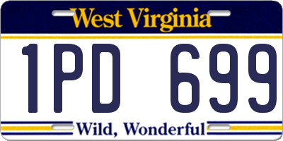 WV license plate 1PD699