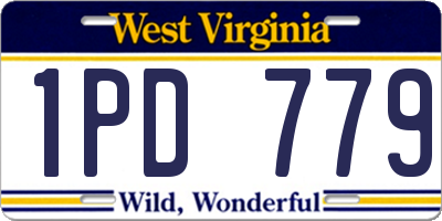 WV license plate 1PD779