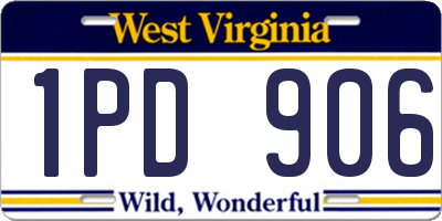 WV license plate 1PD906