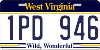 WV license plate 1PD946