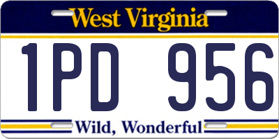 WV license plate 1PD956