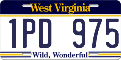 WV license plate 1PD975