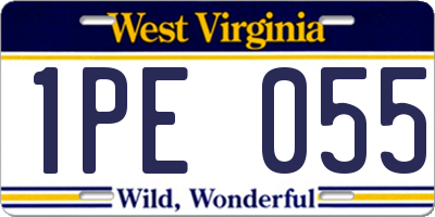 WV license plate 1PE055