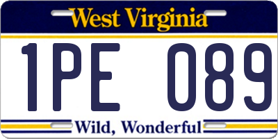 WV license plate 1PE089