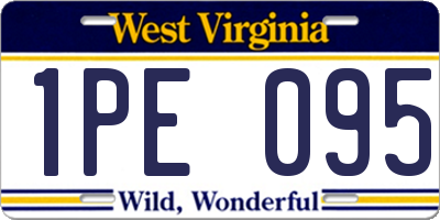 WV license plate 1PE095