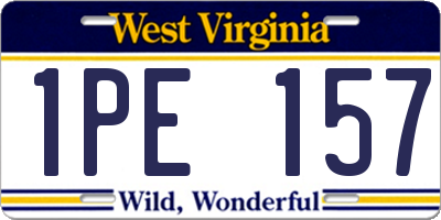 WV license plate 1PE157