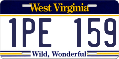 WV license plate 1PE159