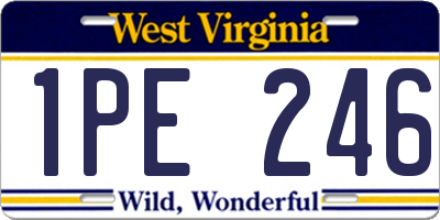 WV license plate 1PE246