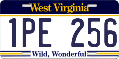 WV license plate 1PE256