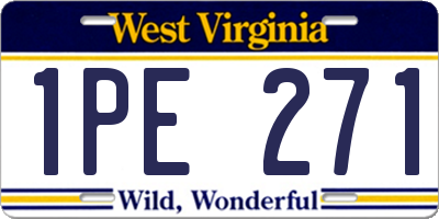 WV license plate 1PE271