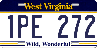WV license plate 1PE272