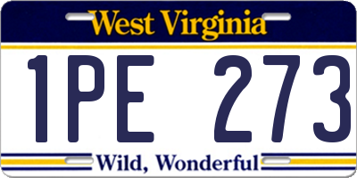 WV license plate 1PE273