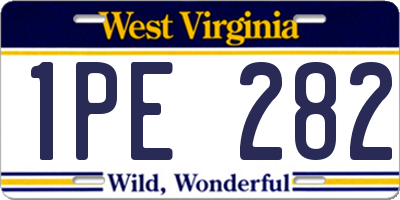 WV license plate 1PE282