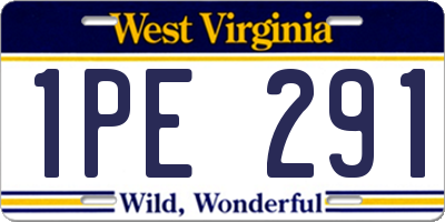WV license plate 1PE291