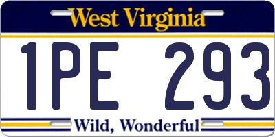 WV license plate 1PE293