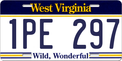 WV license plate 1PE297