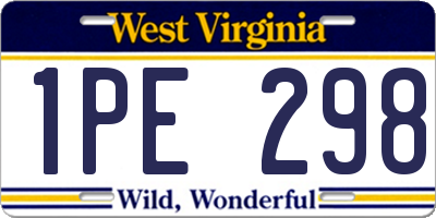 WV license plate 1PE298