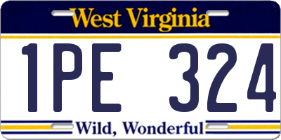WV license plate 1PE324
