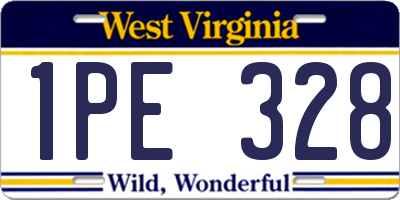 WV license plate 1PE328