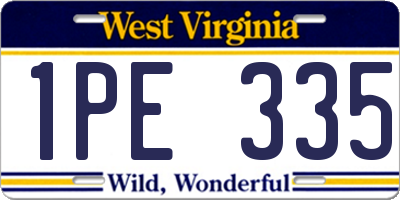 WV license plate 1PE335