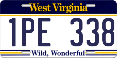 WV license plate 1PE338