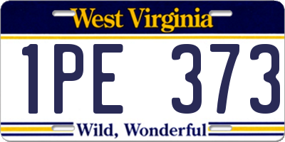 WV license plate 1PE373