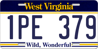WV license plate 1PE379