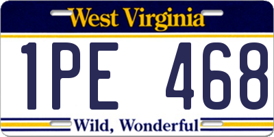 WV license plate 1PE468