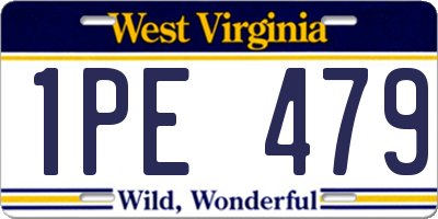WV license plate 1PE479