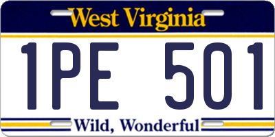 WV license plate 1PE501