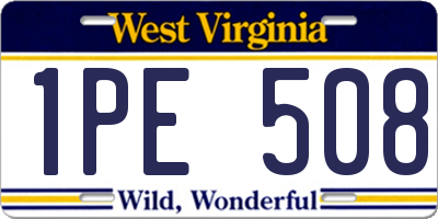 WV license plate 1PE508