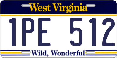 WV license plate 1PE512