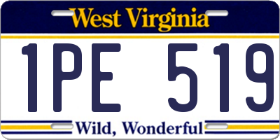 WV license plate 1PE519