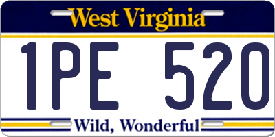 WV license plate 1PE520
