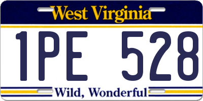 WV license plate 1PE528