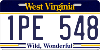 WV license plate 1PE548