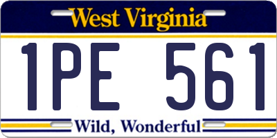 WV license plate 1PE561