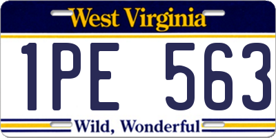 WV license plate 1PE563