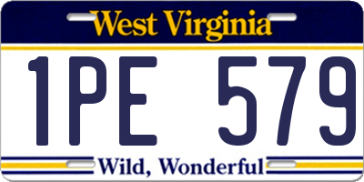 WV license plate 1PE579