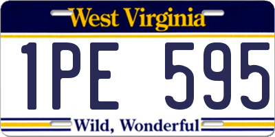 WV license plate 1PE595