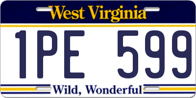 WV license plate 1PE599