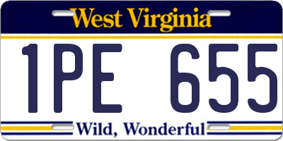 WV license plate 1PE655