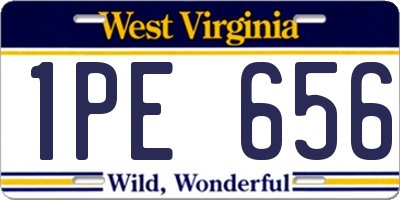 WV license plate 1PE656