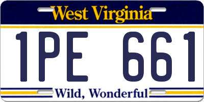 WV license plate 1PE661