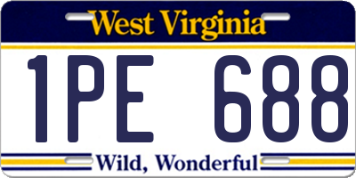 WV license plate 1PE688
