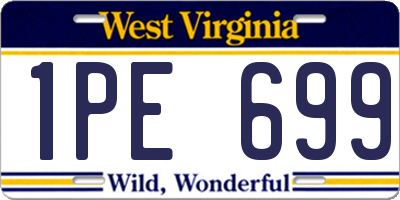WV license plate 1PE699
