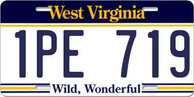 WV license plate 1PE719